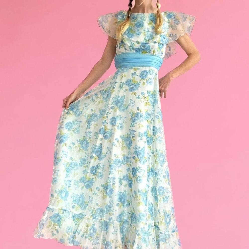 Vintage 1970s Floral Dress